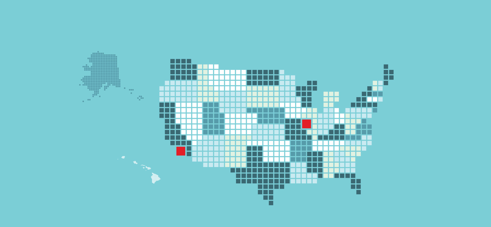 U.S. map showing area coverage for Free Shipping on HME Drive-Thru Repairs